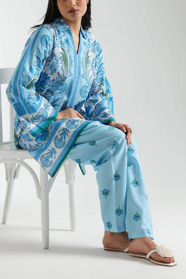 Stitched 2 Piece Printed Shirt & Printed Trouser - Design 02