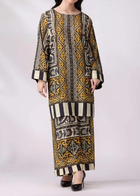 Stitched 2 Piece Printed Shirt & Printed Trouser - Design 04