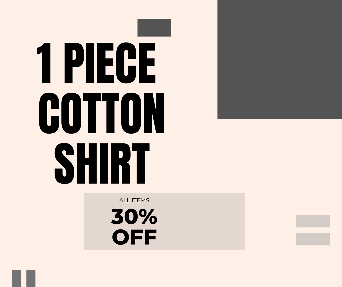 1 Piece Cottton Shirt