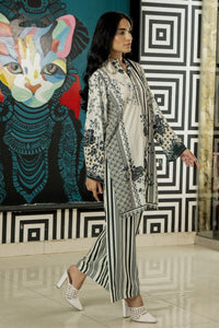 Stitched 2 Piece Printed Shirt & Printed Trouser - Design 12