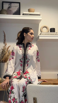 Stitched 2 Piece Printed Shirt & Printed Trouser -Design 11