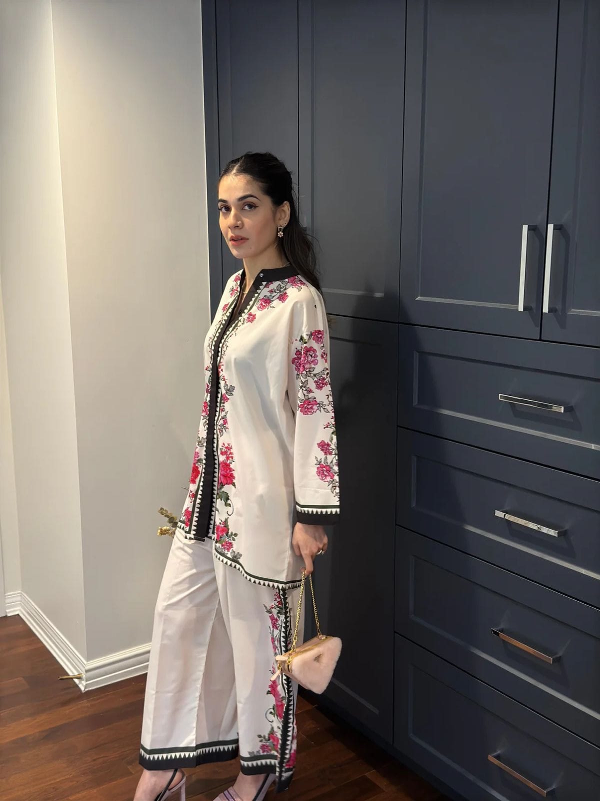 Stitched 2 Piece Printed Shirt & Printed Trouser -Design 11