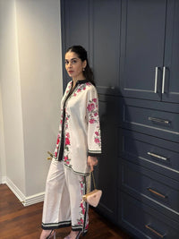 Stitched 2 Piece Printed Shirt & Printed Trouser -Design 11