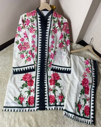 Stitched 2 Piece Printed Shirt & Printed Trouser -Design 11