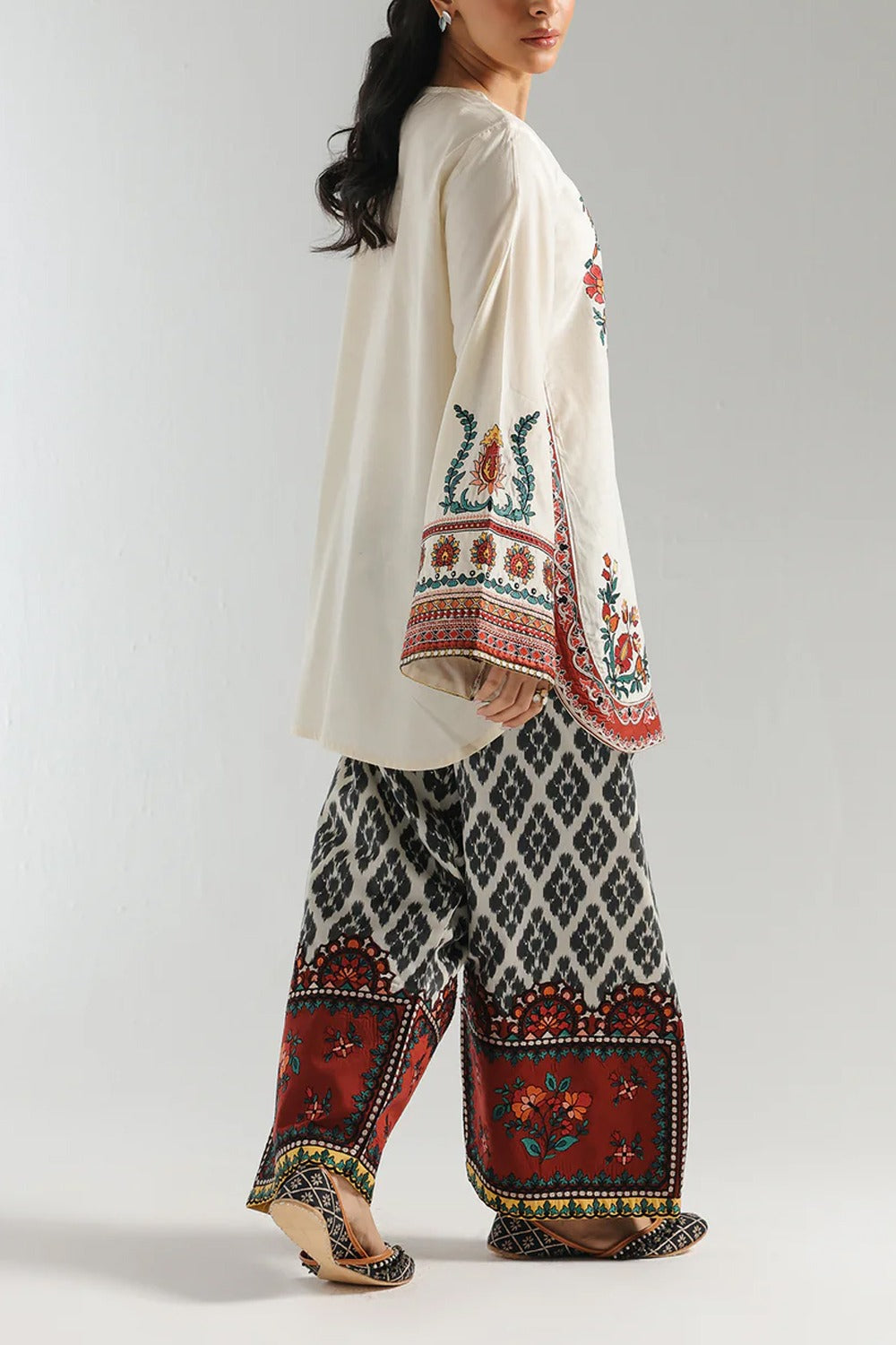 Stitched 2 Piece Printed Shirt & Printed Trouser - Design 01