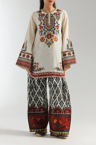 Stitched 2 Piece Printed Shirt & Printed Trouser - Design 01