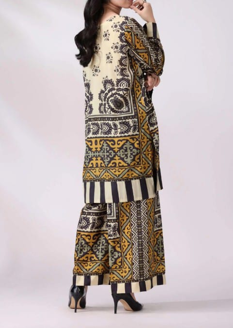 Stitched 2 Piece Printed Shirt & Printed Trouser - Design 04