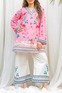 Stitched 2 Piece Printed Shirt & Printed Trouser - Design 08