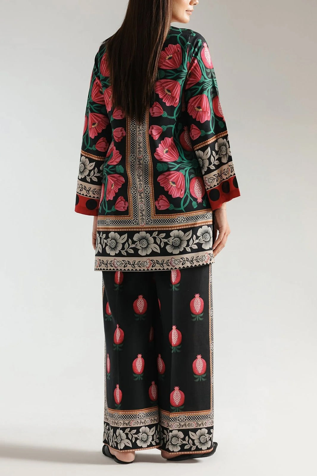 Stitched 2 Piece Printed Shirt & Printed Trouser - Design 09