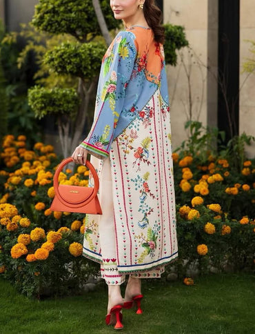 Stitched 2 Piece Printed Shirt & Printed Trouser - Design 05