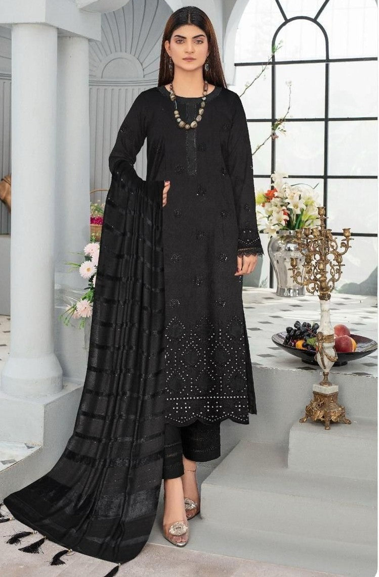 3 Piece Unstitched Dhanak - Design 3