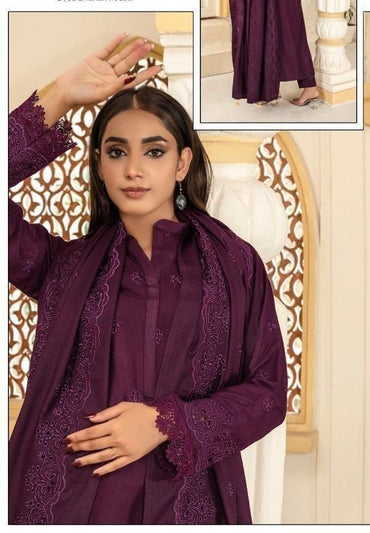 3 Piece Unstitched Dhanak - Design 1