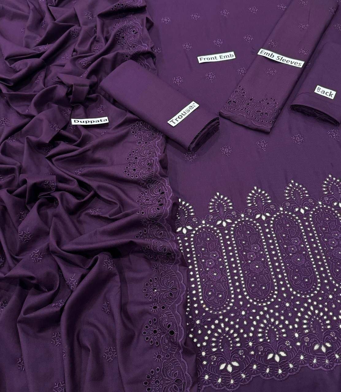 3 Piece Unstitched Dhanak - Design 1